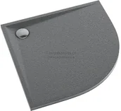 Brodziki prysznicowe - Schedpol Schedline Libra półokrągły 80x80 antracyt - miniaturka - grafika 1