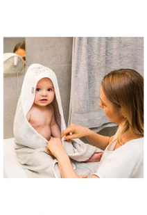 baby ono 343/03 OKRYCIE KĄPIELOWE BAMBUSOWE 85 X 85 SZARE - Okrycia kąpielowe dla dzieci - miniaturka - grafika 5