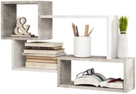 Półki do salonu - Półka na książki Pola 005 panel naścienny - Półki - miniaturka - grafika 1
