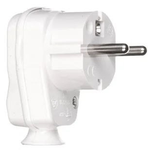PCE Wtyczka kablowa jednofazowa kątowa biała "Uni-Schuko" - Kostki, złączki, wtyczki - miniaturka - grafika 3