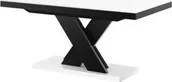 Stoły - Hubertus Stół XENON LUX 160256 x89 biały połysk/czarny połysk rozkładany HS-XENON-LUX-WB - miniaturka - grafika 1