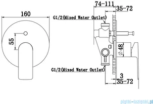 Kohlman Proxima zestaw prysznicowy z deszczownicą 25cm chrom QW210PR25 | - Zestawy prysznicowe - miniaturka - grafika 2