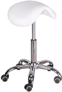 Beauty System Taboret kosmetyczny z oparciem BY-3004 biały BSBY-3004/WHITE - Krzesła i taborety kosmetyczne - miniaturka - grafika 2