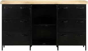 VidaXL Lumarko Komoda, 140x38x76 cm, surowe drewno mango! 323574 VidaXL - Szafki do salonu - miniaturka - grafika 6