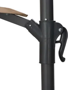 vidaXL Parasol ścienny na metalowym słupku, 300 cm, kolor taupe - Parasole ogrodowe - miniaturka - grafika 8