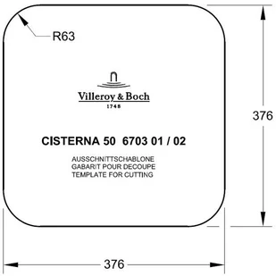 Villeroy & Boch Cisterna 50 Premiumline 6703 01 J0 - Zlewozmywaki - miniaturka - grafika 5