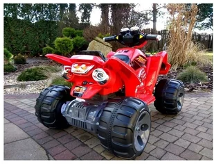 LEAN CARS Quad na Akumulator Duże Koła Czerwony - Pojazdy elektryczne dla dzieci - miniaturka - grafika 11