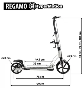 HyperMotion HyperMotion REGAMO - biała REGAMO HYPER BIAL - Hulajnogi - miniaturka - grafika 3