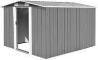 Altany ogrodowe - vidaXL Szopa ogrodowa, 257 x 298 x 178 cm, metal, szara - miniaturka - grafika 1