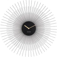 Zegary - Karlsson Zegar ścienny Peony large black by KA5818BK - miniaturka - grafika 1