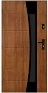 Drzwi zewnętrzne - Pantor Drzwi zewnętrzne stalowe Lyon czarny złoty dąb 90 lewe - miniaturka - grafika 1