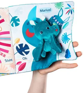 Lilliputiens LILLIPUTIENS Książeczka z mini-przytulanką wielofunkcyjna "Tato gdzie jesteś$11" Nosorożec Marius 12 m+ 83099 - Zabawki interaktywne dla dzieci - miniaturka - grafika 9