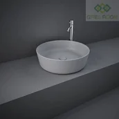 Umywalki - RAK Ceramics Ceramics FEELING UMYWALKA SLIM NABLATOWA OKRĄGŁA 42 CM SZARA MAT (503) FEECT4200503A - miniaturka - grafika 1