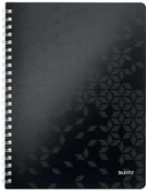 Notesy i bloczki - Leitz Kołonotatnik Wow A4 W Kratkę Z Okładką Z Pp Czarny 134L960 - miniaturka - grafika 1