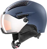 Kaski narciarskie - Uvex hlmt 600 Visor Kask, blue mat 53-55cm 2019 Kaski narciarskie S5662364004 - miniaturka - grafika 1