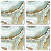 Obrusy i serwetki - Cala home PODKŁADKI KORKOWE NA STÓŁ CALA HOME Organic Teal Agate - MAŁE C12524 - miniaturka - grafika 1