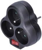 Rozgałęźniki - Solight Rozgałęźnik 3x10A/230V - miniaturka - grafika 1