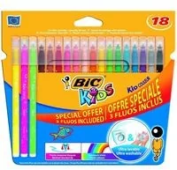 BIC FLAMASTRY KID COULEUR FLUO PUDEŁKO 15+3 wszystko dla domu i biura! 921359 - Flamastry - miniaturka - grafika 3