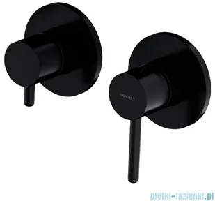 Omnires Y bateria wannowa 5-otworowa podtynkowa czarna Y1237/1BL - Baterie podtynkowe - miniaturka - grafika 4