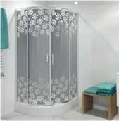 Kabiny prysznicowe - Durasan Kabina prysznicowa 80x80x185 PARMA FLOWER Flower NK-80 - miniaturka - grafika 1