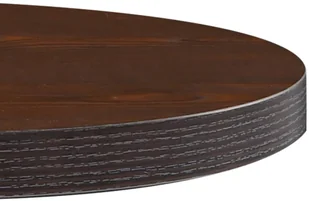 vidaXL Stolik bistro, ciemnobrązowy, 50 cm, MDF - Stoły - miniaturka - grafika 3