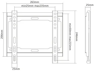 Acoustique Quality VisiOn AQ BR22FX AQBR22FX) Uchwyt ścienny do telewizora 23"-42" - Uchwyty do telewizora - miniaturka - grafika 2