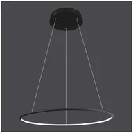 Lampy sufitowe - Altavola Design LAMPA wisząca LED 32W SHAPE LA073/P_60_in_4k_black futurystyczna OPRAWA zwis pierścień ring IP44 czarny LA073/P_60_in_4k_black - miniaturka - grafika 1