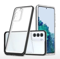 Etui i futerały do telefonów - Hurtel Clear 3in1 etui do Samsung Galaxy S21+ 5G (S21 Plus 5G) żelowy pokrowiec z ramką czarny - miniaturka - grafika 1
