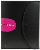 Teczki i skoroszyty - Exacompta Exacompta 55834E Premium teczka kieszonkowa Exafolio 6 przegródek DIN A4 z zamkiem na zatrzask Idealna teczka konferencyjna w podróży i na uniwersytet organizer aktówka czarna 55834E - miniaturka - grafika 1