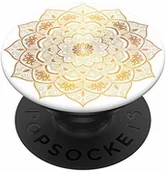 Uchwyty samochodowe do telefonów - PopSockets PopSockets PopGrip - Rozkładany uchwyt i podstawka do telefonów oraz tabletów z wymiennymi krążkami PopTops - Golden Silence 800455 - miniaturka - grafika 1