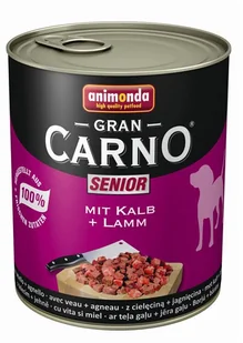 Animonda Grancarno Senior Kalb Lamm Cielęcina + Jagnięcina 800G - Mokra karma dla psów - miniaturka - grafika 2