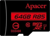Karty pamięci - Apacer microSDXC 64GB + adapter (AP64GMCSX10U5-R) - miniaturka - grafika 1