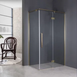 Sea Horse Metal-hurt Złota prostokątna kabina prysznicowa 120x80 BK248T08/12ZP Fresh Line Prawa BK248T08/12ZP - Kabiny prysznicowe - miniaturka - grafika 2