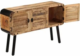 vidaXL Szafka z litego drewna mango, 120 x 30 x 76 cm - Szafki do salonu - miniaturka - grafika 6