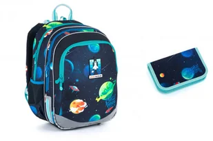 Topgal Plecak z rakietą i wzorem kosmosu do 1-4 klasy ELLY 21015 B - Plecaki szkolne i tornistry - miniaturka - grafika 4