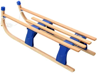 vidaXL Składane sanki drewniane, 110 cm - Sanki i ślizgacze - miniaturka - grafika 2