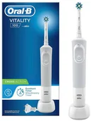 Szczoteczki do zębów dla dzieci - Oral-B Produkty do higieny jamy ustnej Vitality 100 Szczoteczka elektryczna do zębów stworzona w technologii Braun biała - miniaturka - grafika 1