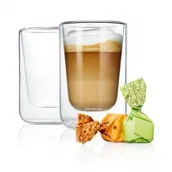 Miseczki i talerzyki dla dzieci - Blomus Zestaw szklanek do cappuccino BLOMUS Nero, 0,25 l, 2 szt. - miniaturka - grafika 1