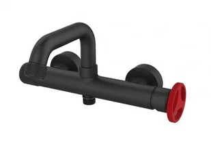 Metal-Hurt Bateria LOFTEA BLACK+RED wannowa ścienna bez natrysku czarny mat/czerwony BJV403B-R1 - Baterie wannowe i prysznicowe Metal-Hurt Bateria LOFTEA BLACK+RED wannowa ścienna bez natrysku czarny mat/czerwony BJV403B-R1 - Baterie wannowe i prysznicowe - miniaturka - grafika 1