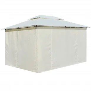 vidaXL Namiot ogrodowy z zasłonami, 4 x 3 m, biały - Pawilony ogrodowe - miniaturka - grafika 12