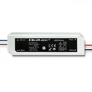 Qoltec Zasilacz impulsowy LED IP67 | 36W | 12V | 3A 50941 - Ładowarki do telefonów - miniaturka - grafika 4