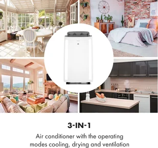 Klarstein Grandbreeze Eco 12K, klimatyzator 3w1, 460 m/h, 12000 BTU/1,35 kW ACO5-GrndBrzEco12KW - Klimatyzatory - miniaturka - grafika 16