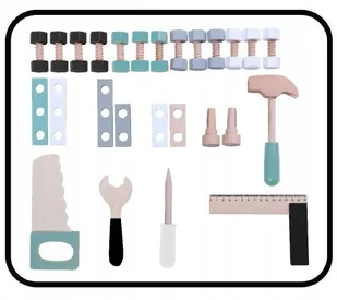 Ecotoys Ecotoys, drewniany warsztat Narzędzia, zestaw - Mały majsterkowicz - miniaturka - grafika 5