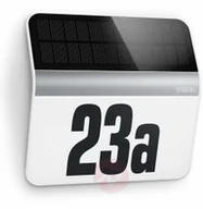 Lampy ogrodowe - Steinel Oświetlenie numeru domu LED XSolar LH-N, stal szl - miniaturka - grafika 1