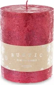 Świece - Art Pol Pol Pl Czerwony Świeca Rustic Metalic Walec Średni Fi9 142948 - miniaturka - grafika 1