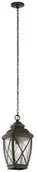 Lampy ogrodowe - Kichler Zewnętrzna LAMPA wisząca TANGIER KL/TANGIER8/M Elstead ogrodowa OPRAWA latarenka ZWIS outdoor IP44 brąz przezroczysty KL/TANGIER8/M - miniaturka - grafika 1