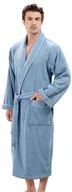 Szlafroki męskie - Soft Cotton Męski szlafrok LORD L Niebieski 20351 - miniaturka - grafika 1
