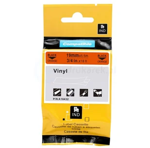 DYMO strefadrukarek.pl Taśma 18436 winylowa 19mm x 5.5m pomarańczowa czarny nadruk S0718500 - zamiennik | OSZCZĘDZAJ DO 80% - ZADZWOŃ! 730 PROMOCJA! RH-18436 - Dodatki do drukarek i skanerów - miniaturka - grafika 4