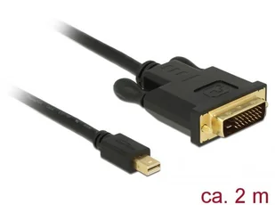 Delock Kabel adapter mini DisplayPort -> DVI-D M/M 2m czarny 83989 - Adaptery i przejściówki - miniaturka - grafika 3