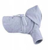 Ubranka dla psów - Ami Play Szlafrok kąpielowy dla psa spa 45cm szary - miniaturka - grafika 1